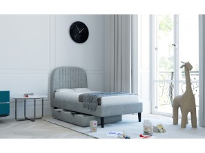 Detská posteľ HUGO 100x160 cm s kontajnerom na posteľnú bielizeň a rámom